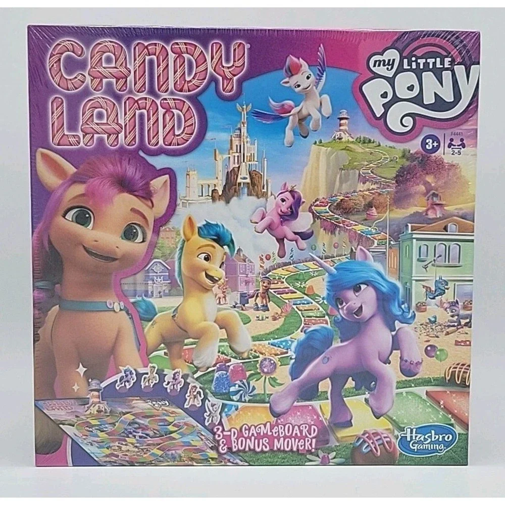 My Little Pony Candy Land 3D Board Game & Bonus Mover NIB Sealed USA Made Age 3+